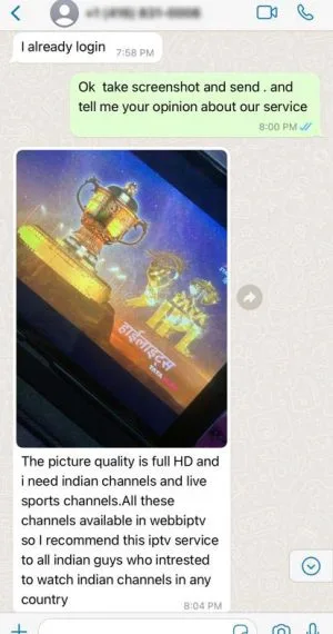 IPTV Fast UK customer WhatsApp review screenshot 3 of 12